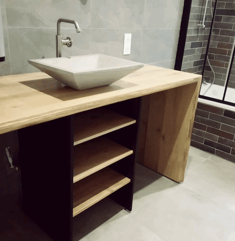 meuble sous évier en bois