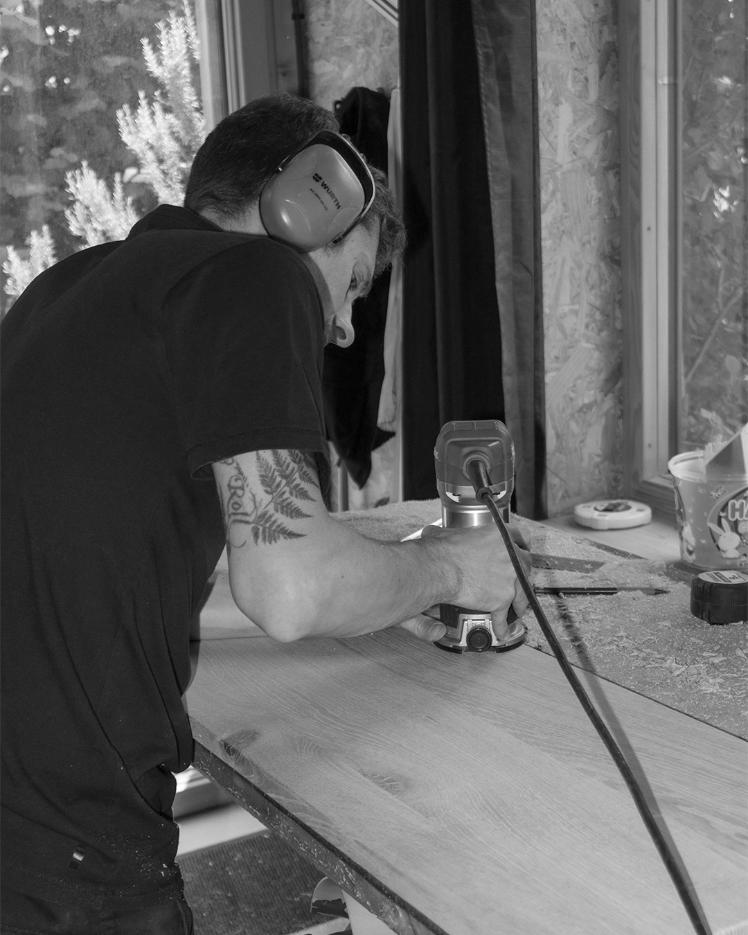 ponçage planche de bois